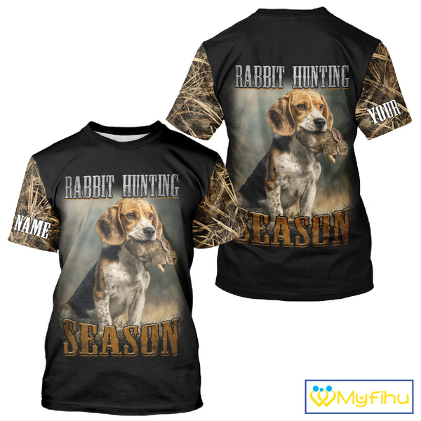 Rabbit Hunting Camouflage 3D Printing Custom Name Shirt, Rabbit Hunting Season NBT147