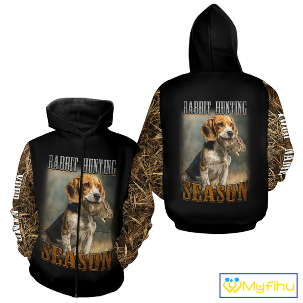 Rabbit Hunting Camouflage 3D Printing Custom Name Shirt, Rabbit Hunting Season NBT147