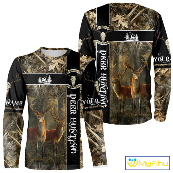 Best Camouflage Deer Hunting Shirt for Hunter, Deer Hunting Crew Shirt, Hunting Gifts NBT53