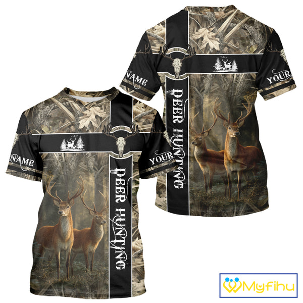 Best Camouflage Deer Hunting Shirt for Hunter, Deer Hunting Crew Shirt, Hunting Gifts NBT53