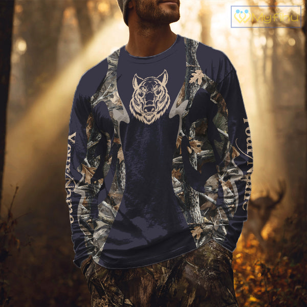 Best Wild Boar Hunting Camo Custom Name Shirts for Hunter, Gifts for Hunters NBT171