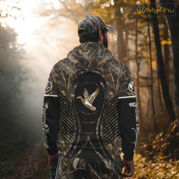 Duck Hunting Camouflage 3D Printed Custom Name Shirts for Hunter, Duck Hunting Gifts NBT179