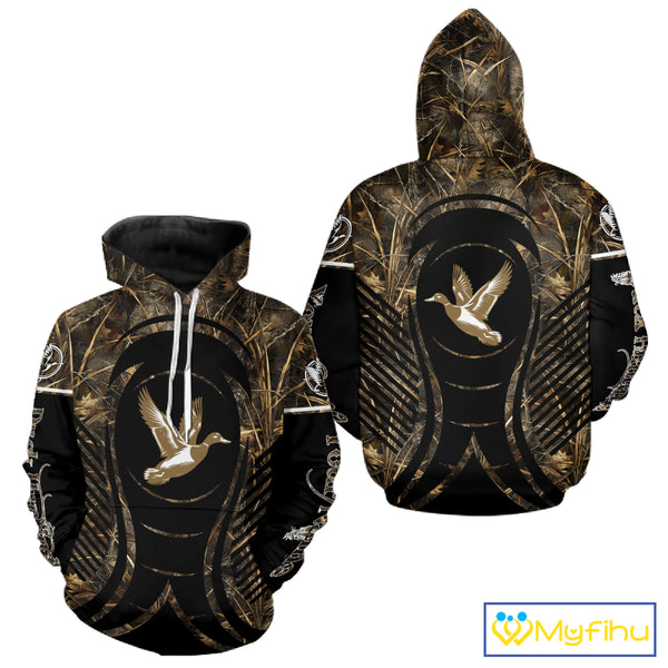 Duck Hunting Camouflage 3D Printed Custom Name Shirts for Hunter, Duck Hunting Gifts NBT179