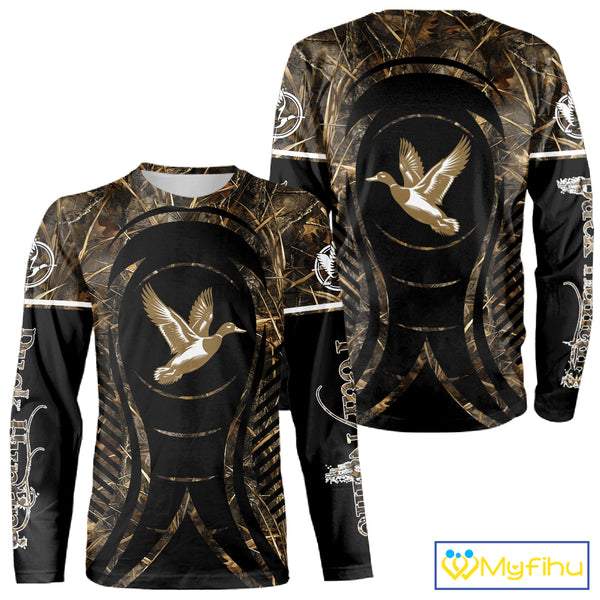 Duck Hunting Camouflage 3D Printed Custom Name Shirts for Hunter, Duck Hunting Gifts NBT179