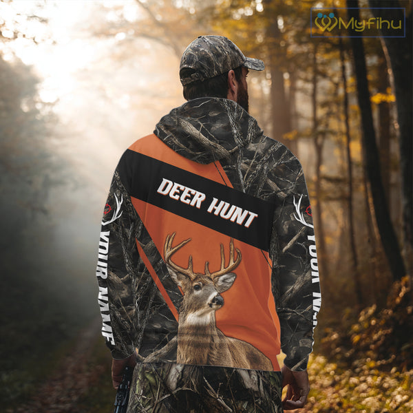 Custom Orange Camo 3D Animal Deer Hunting Shirt Best Hunting Clothes For Deer Season NBT261