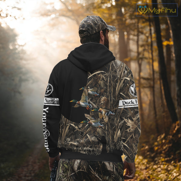 Mallard Duck Custom Camo 3D Hunting Shirts Best Hunting Clothes For Duck Hunting Season NBT264