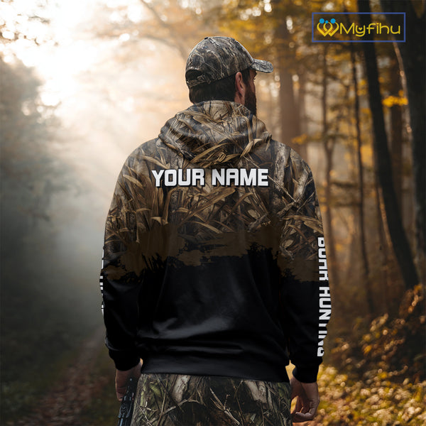 Custom Wild Boar Hunting Grass Camouflage 3D Printed Shirts, Hunting Gifts for Boar Hunter NBT201