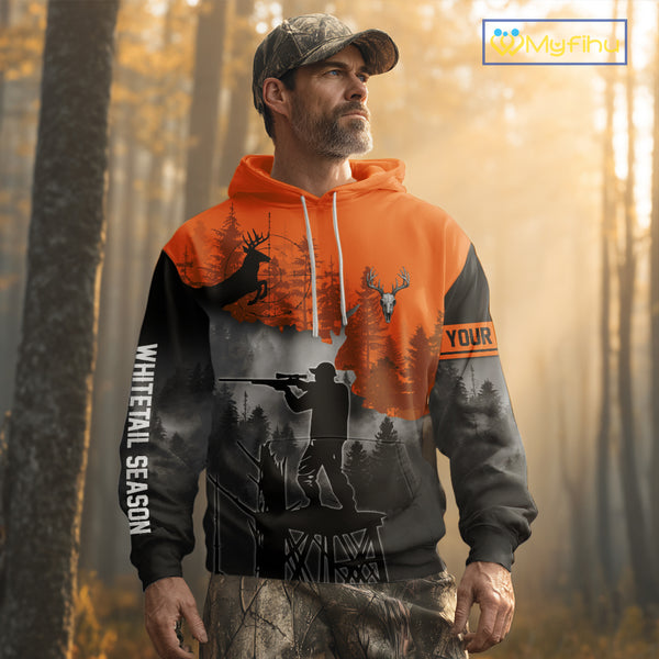 Beautiful Deer Hunting Burnt Orange Hoodie, Longsleeve Shirt, Perfect Hunting Gifts NBT09