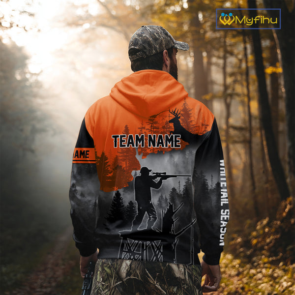 Beautiful Deer Hunting Burnt Orange Hoodie, Longsleeve Shirt, Perfect Hunting Gifts NBT09