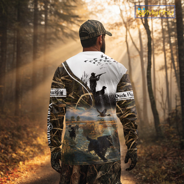 Custom Mallard Duck Hunting Camouflage 3D All Over Printing Shirts, Personalized Hunting Gifts NBT122
