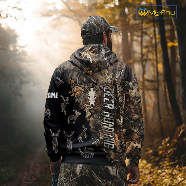 Personalized Camo Forest 3D Animal Deer Hunting Shirt Hunting Clothes For Season NBT330