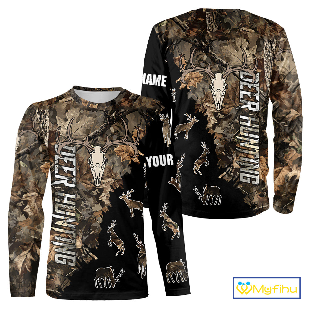 Personalized Camo Forest 3D Animal Deer Hunting Shirt Hunting Clothes For Season NBT330