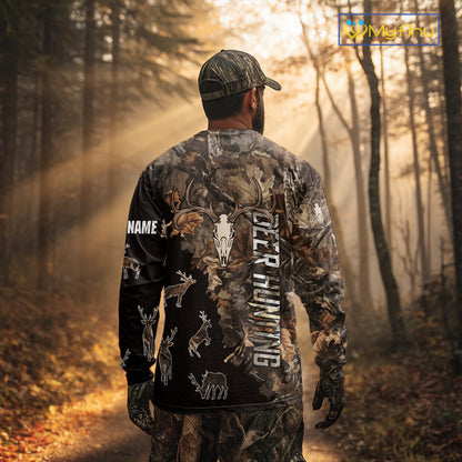 Personalized Camo Forest 3D Animal Deer Hunting Shirt Hunting Clothes For Season NBT330