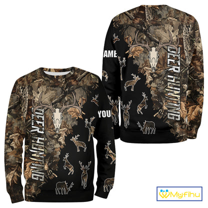 Personalized Camo Forest 3D Animal Deer Hunting Shirt Hunting Clothes For Season NBT330