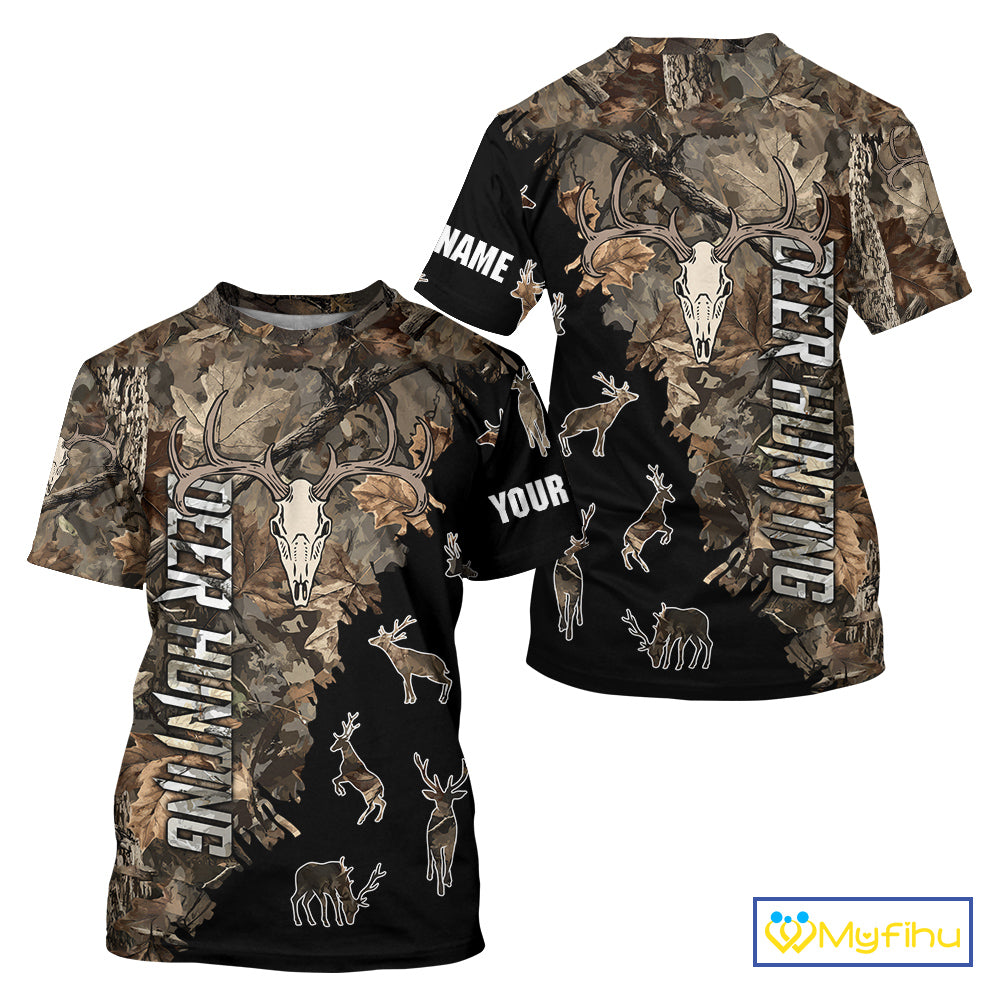 Personalized Camo Forest 3D Animal Deer Hunting Shirt Hunting Clothes For Season NBT330