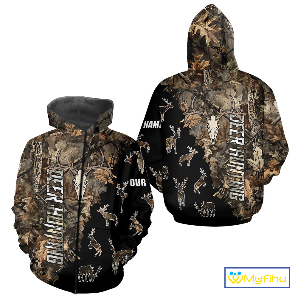 Personalized Camo Forest 3D Animal Deer Hunting Shirt Hunting Clothes For Season NBT330