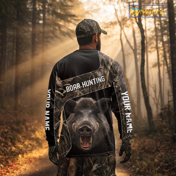 Custom Wild Boar Hunting Camo 3D Shirts, Boar Hunting Gifts, Boar Hunting Shirts for Hunter NBT158