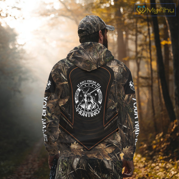 Brown Camouflage Deer Hunting 3D Printing Custom Name Shirts, Deer Hunting Apparel, Hunting Gifts NBT213