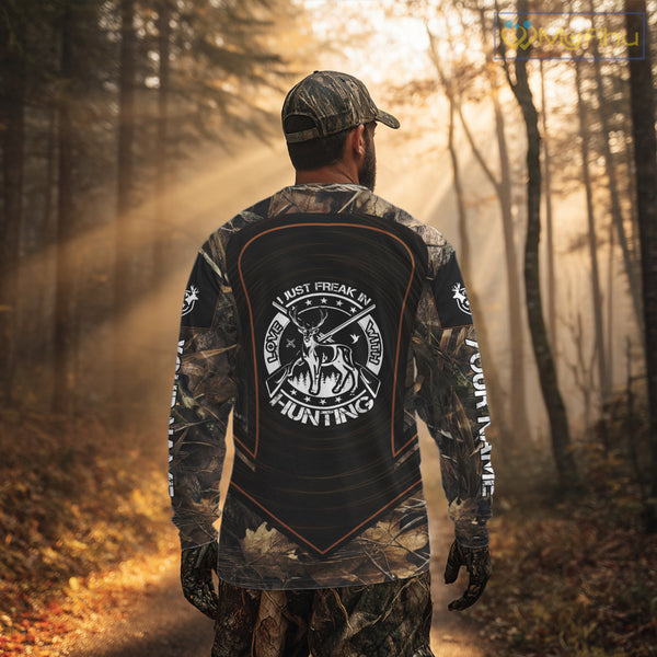 Brown Camouflage Deer Hunting 3D Printing Custom Name Shirts, Deer Hunting Apparel, Hunting Gifts NBT213