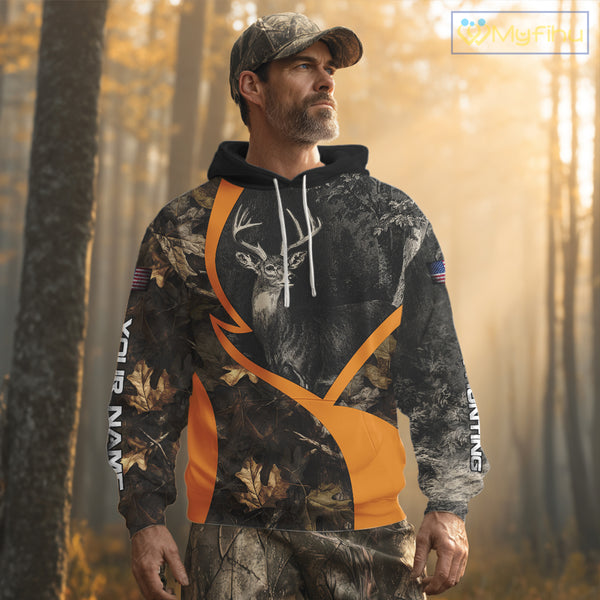 Deer Hunting Dark Brown Camouflage 3D All Over Printing Shirts, Hunting Gifts for Men NBT232