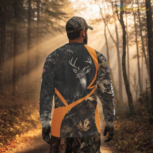 Deer Hunting Dark Brown Camouflage 3D All Over Printing Shirts, Hunting Gifts for Men NBT232