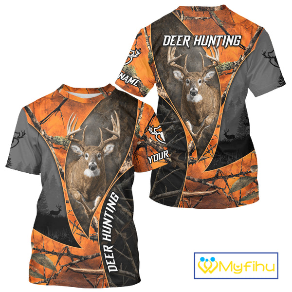 Custom Camo 3D Animal Deer Hunting Shirts Best Hunting Clothes For Hunters NBT279