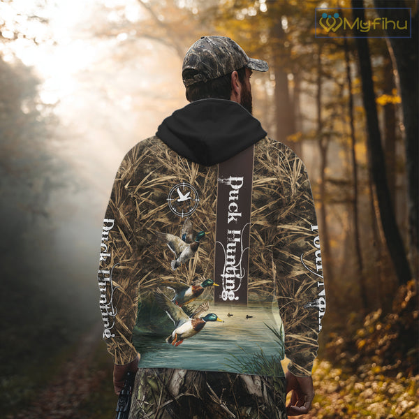 Best Duck Hunting Camouflage Custom Name 3D Shirts, Personalized Duck Hunting Gifts NBT113