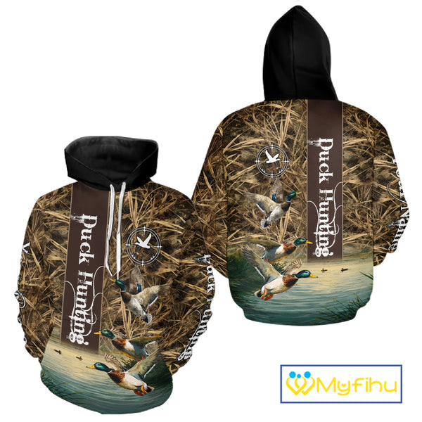 Best Duck Hunting Camouflage Custom Name 3D Shirts, Personalized Duck Hunting Gifts NBT113