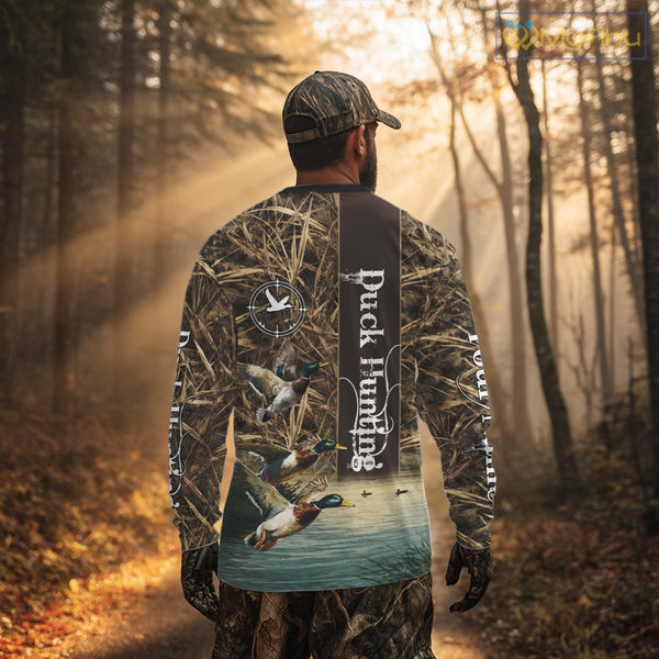 Best Duck Hunting Camouflage Custom Name 3D Shirts, Personalized Duck Hunting Gifts NBT113