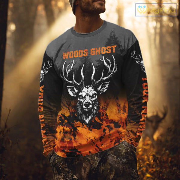 Deer Hunting Shirt Wood Ghost Orange Camo 3D All Over Print  NBT21