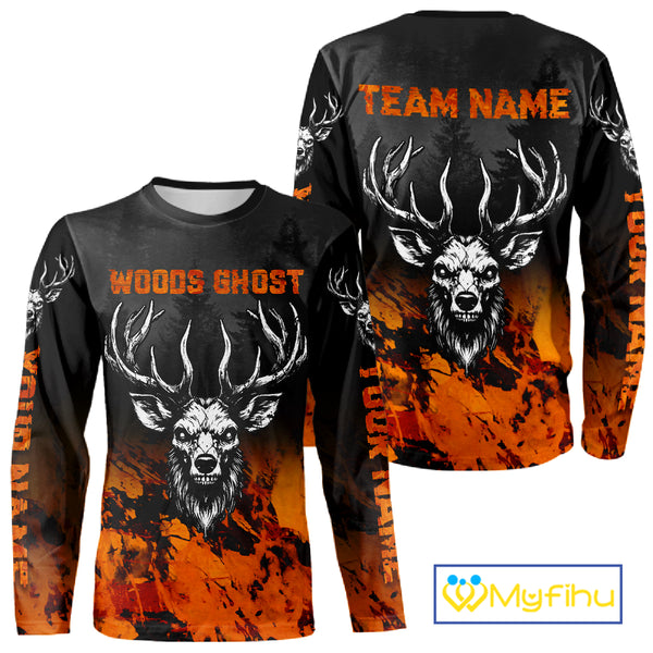Deer Hunting Shirt Wood Ghost Orange Camo 3D All Over Print  NBT21