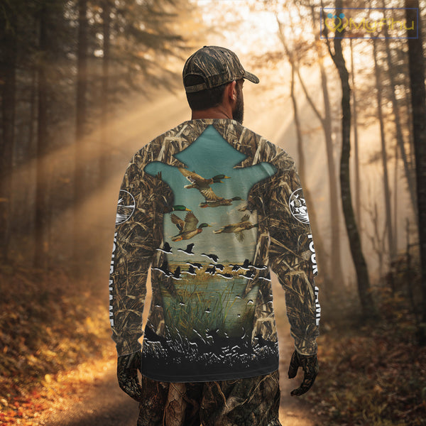 Waterfowl Duck Hunting Camouflage 3D Printing Shirts, Personalized Duck Hunting Shirts NBT137