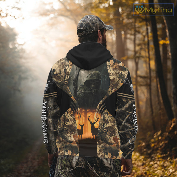 Best Deer Hunting Camo Grim Reaper Shirts - Deer Hunting Clothes, Big Game Hunting Gifts for Men NBT49