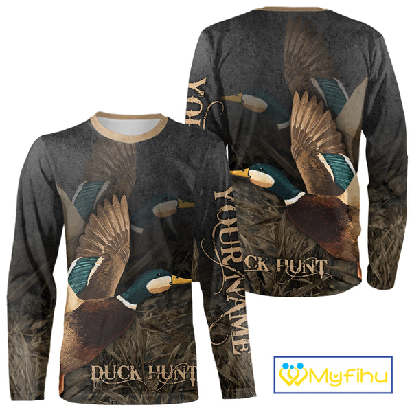 Beautiful Mallard Duck Hunting 3D Print Camouflage Shirts, Duck Hunting Clothes NBT208