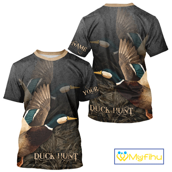 Beautiful Mallard Duck Hunting 3D Print Camouflage Shirts, Duck Hunting Clothes NBT208