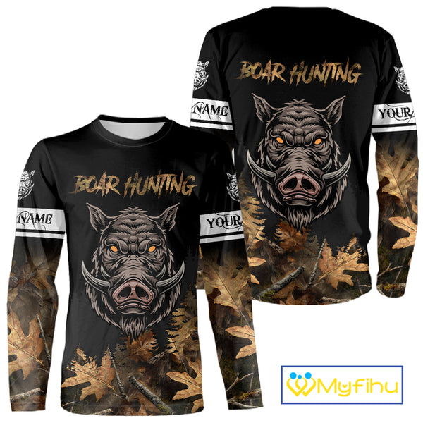 Custom Wild Hog Hunting Camo 3D All Over Printing Shirts for Men, Boar Hunting Gifts NBT123