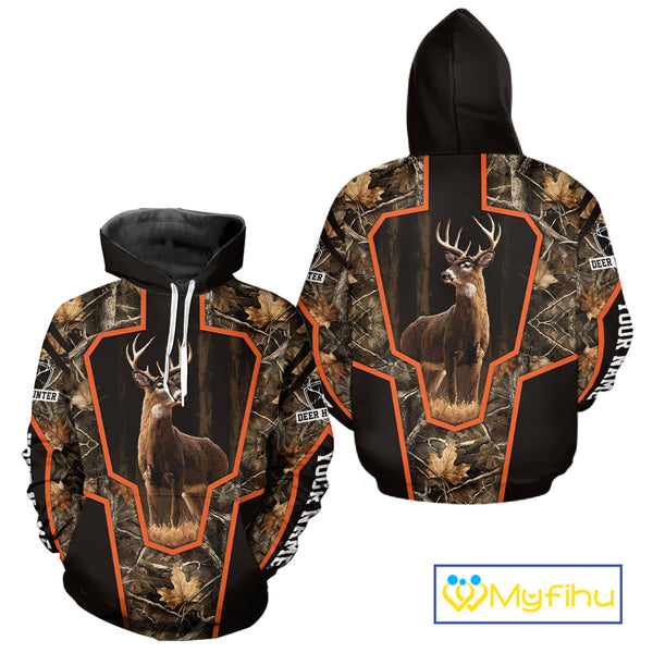 Deer Hunting 3D Prints Shirts Camouflage Shirts for Elk Hunters, Personalized Hunting Shirts NBT170