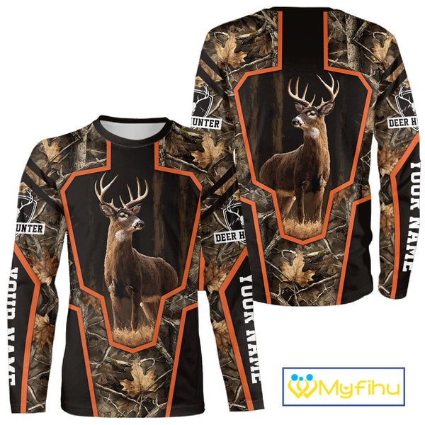 Deer Hunting 3D Prints Shirts Camouflage Shirts for Elk Hunters, Personalized Hunting Shirts NBT170