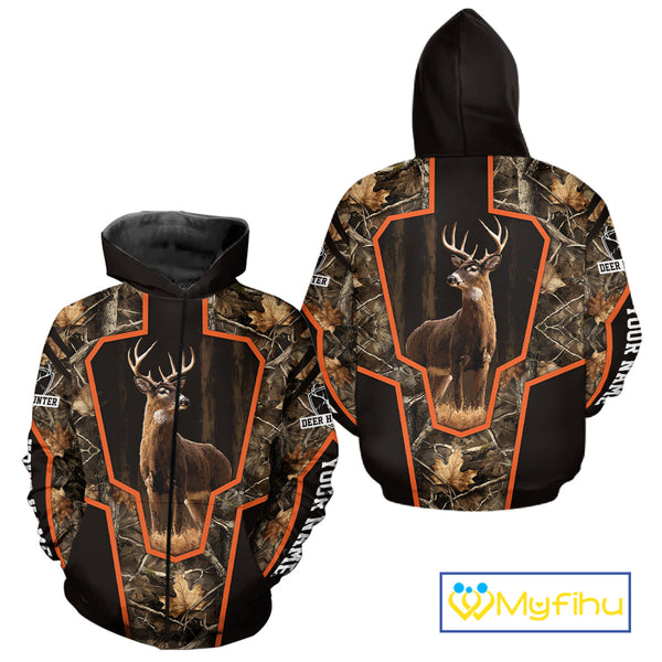 Deer Hunting 3D Prints Shirts Camouflage Shirts for Elk Hunters, Personalized Hunting Shirts NBT170