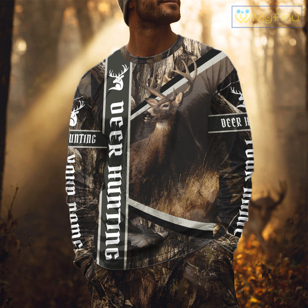 Deer Hunting Custom Name Camouflage Hunting Clothes, Deer Hunting Clothes, Hunting Gifts NBT190