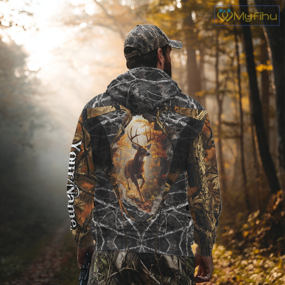 Personalized Deer Hunting 3D All Over Printed Camo Custom Name Shirt, Hunting Gift NBT311