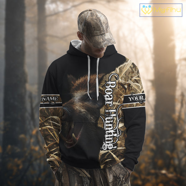 Beautiful Wild Boar Camouflage Camo 3D All Over Printed Shirts Personalized Hunting Gifts NBT128