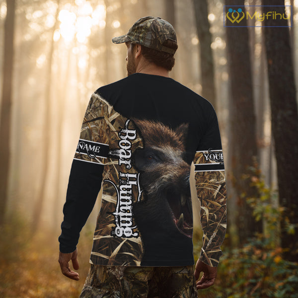 Beautiful Wild Boar Camouflage Camo 3D All Over Printed Shirts Personalized Hunting Gifts NBT128