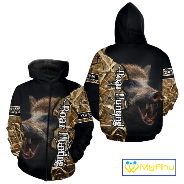 Beautiful Wild Boar Camouflage Camo 3D All Over Printed Shirts Personalized Hunting Gifts NBT128