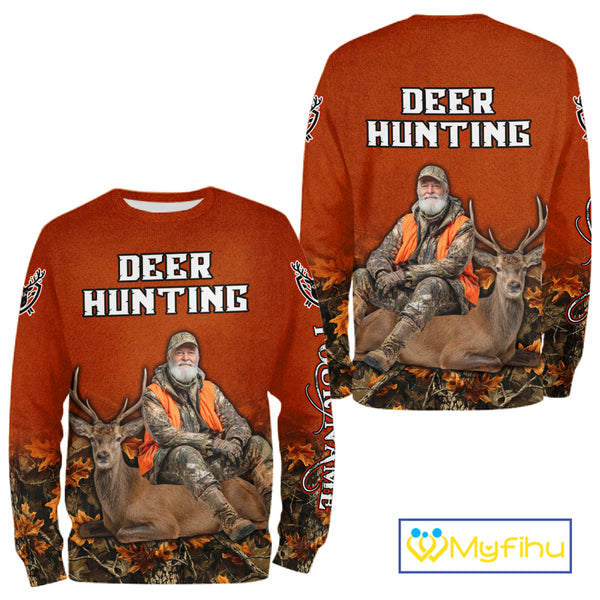 Deer Bow Hunting Camouflage Custom Name Shirt, Personalized Hunting Clothes, Hunting Gifts NBT327