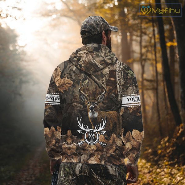 Deer Hunting Custom Name Camouflage Hunting Clothing, Deer Hunting Shirt, Hunting Gifts NBT289