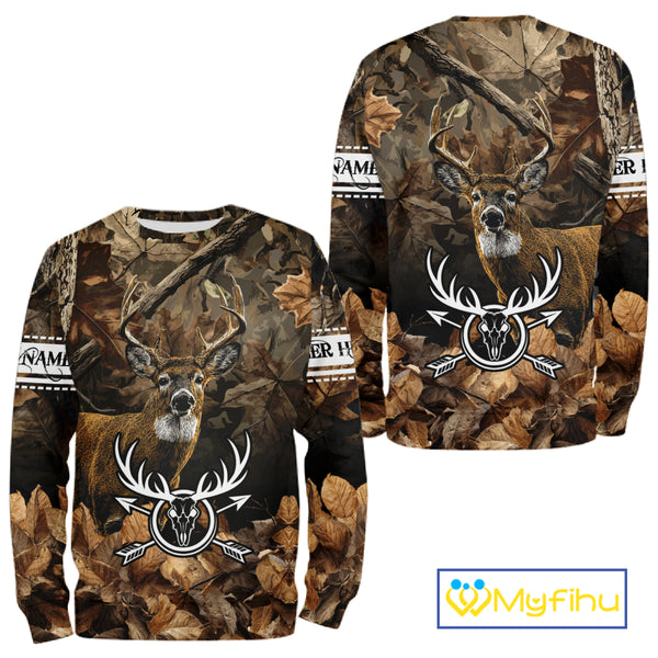 Deer Hunting Custom Name Camouflage Hunting Clothing, Deer Hunting Shirt, Hunting Gifts NBT289
