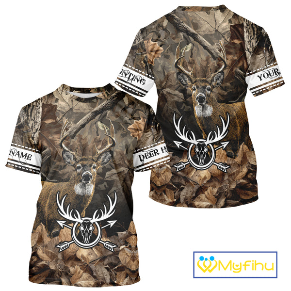 Deer Hunting Custom Name Camouflage Hunting Clothing, Deer Hunting Shirt, Hunting Gifts NBT289