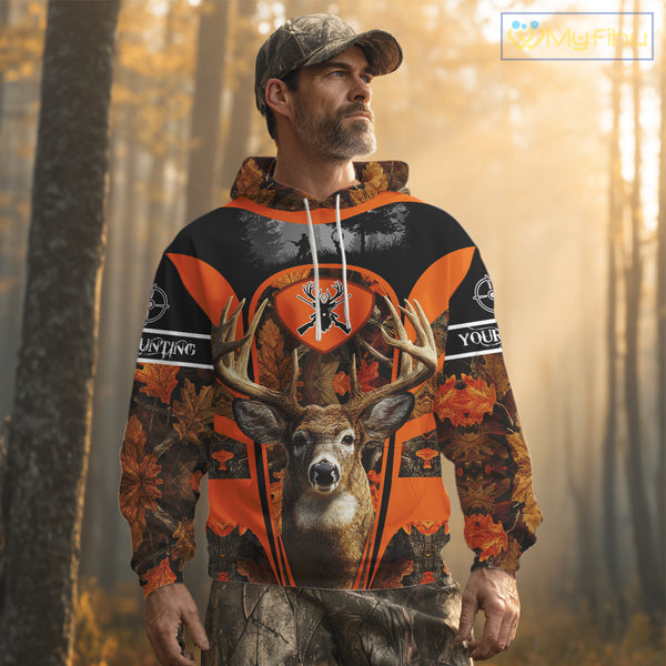 Personalized Deer Hunting 3D All Over Printed Shirts Custom Deer Camo Shirt Hunting Gifts NBT292