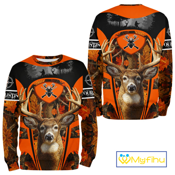 Personalized Deer Hunting 3D All Over Printed Shirts Custom Deer Camo Shirt Hunting Gifts NBT292